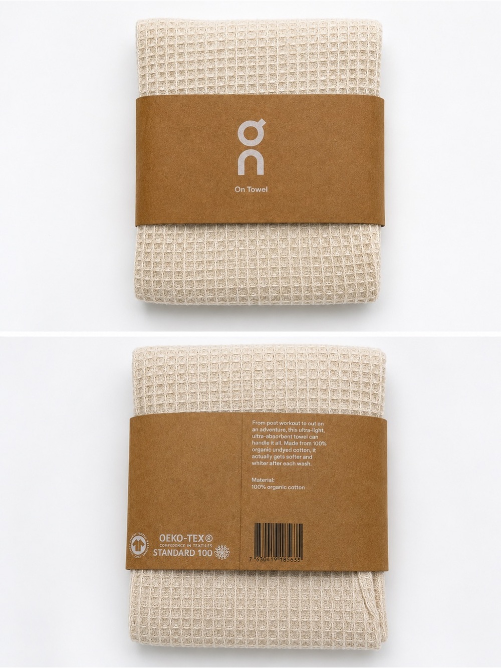 On Clouds Towel Waffle Weave Towel in Cream
